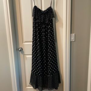 Super cute polka dot VS strapless maxi dress